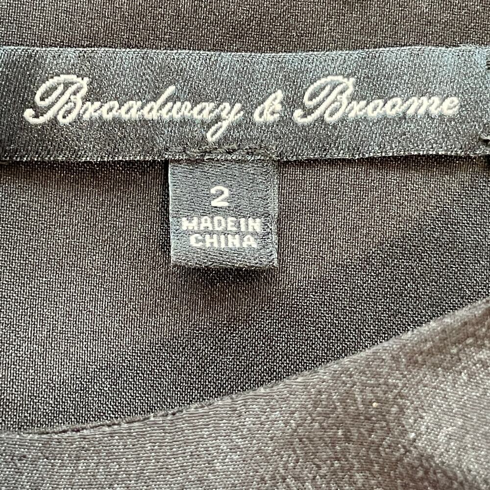 BROADWAY & BROOME Silk Black Gold Sparkle Sleeveless Fit & Flare Mini Dress 2 - Picture 10 of 12